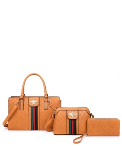 3 in 1 Bee Fashion Handbag Set RYXM21163 MUSTARD /